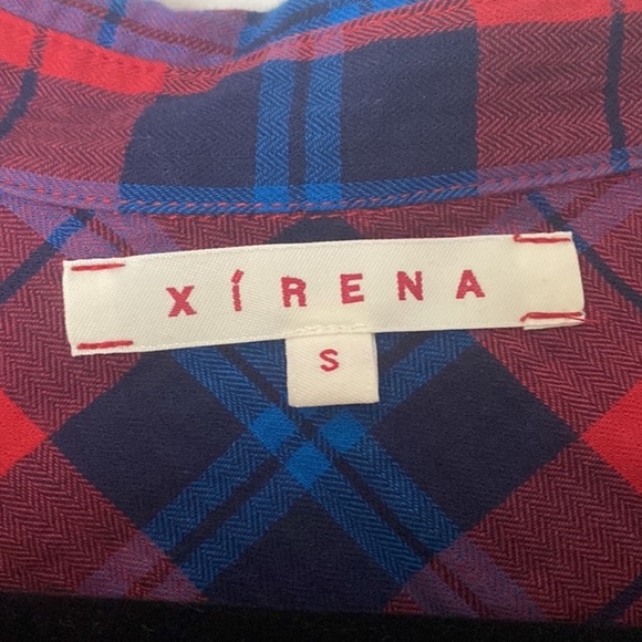 NWOT XiRENA Ashton bottom down plaid  shirt size S - Picture 4 of 9